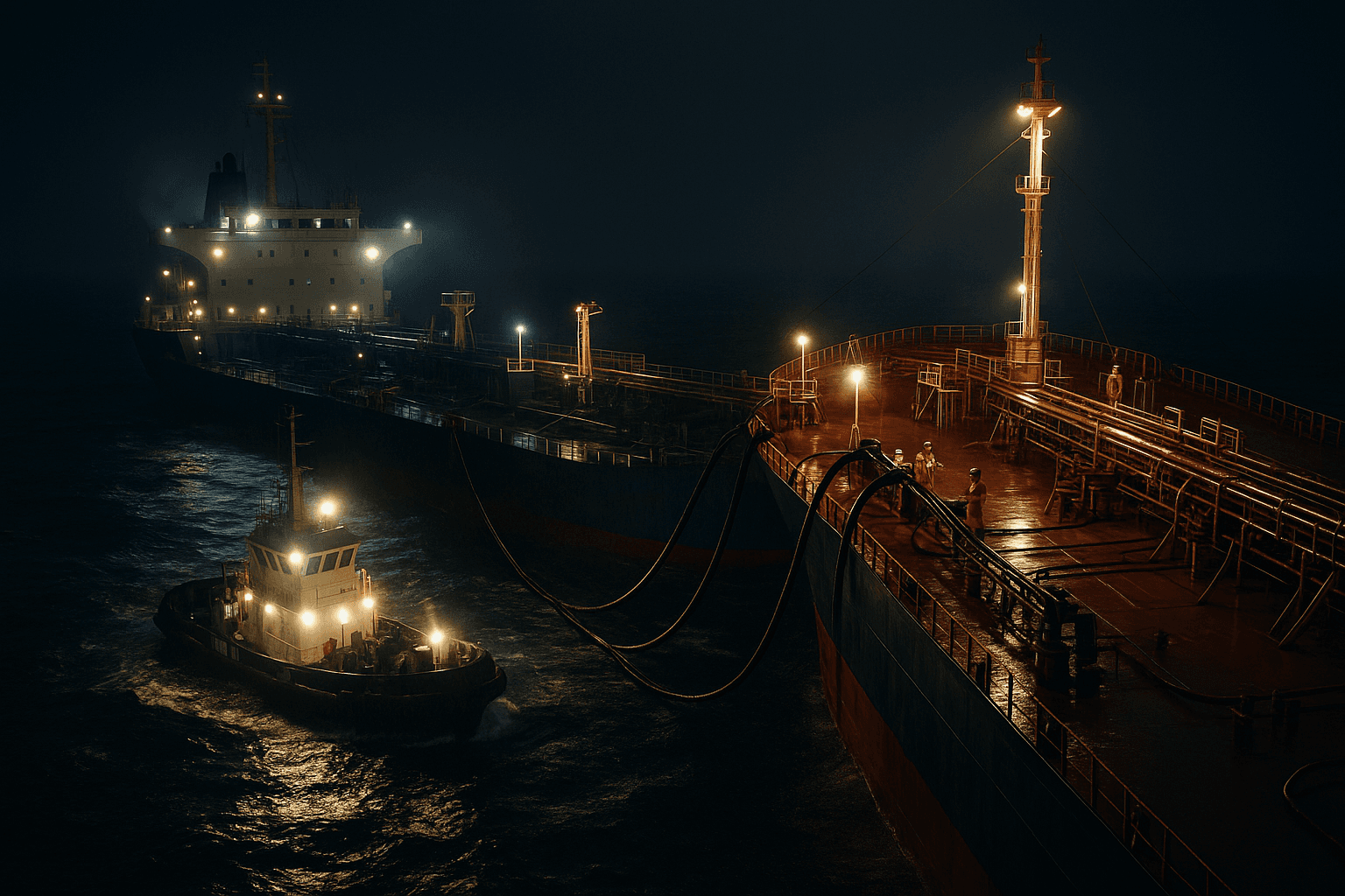 Marine supply & bunkering illustration